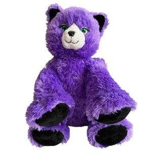 BUILD A BEAR Kooky Spooky Kitty Halloween Purple Black Cat Plush Toy BAB